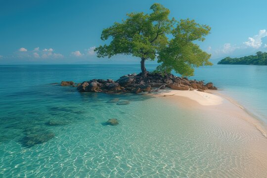 Beautiful tropical island as background image
