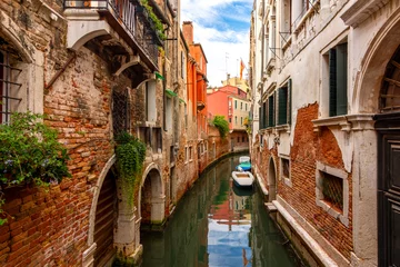 Foto op Plexiglas Venice medieval architecture and canals in Italy © Mistervlad