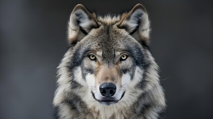 Naklejka na ściany i meble Grey Wolf (Canis lupus) Portrait 
