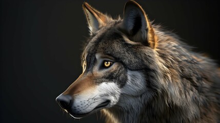 Naklejka na ściany i meble Grey Wolf (Canis lupus) Portrait 