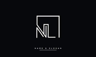 NL, LN, Abstract Letters Logo Monogram