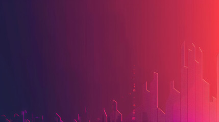 Obraz premium Abstract city skyline at dusk