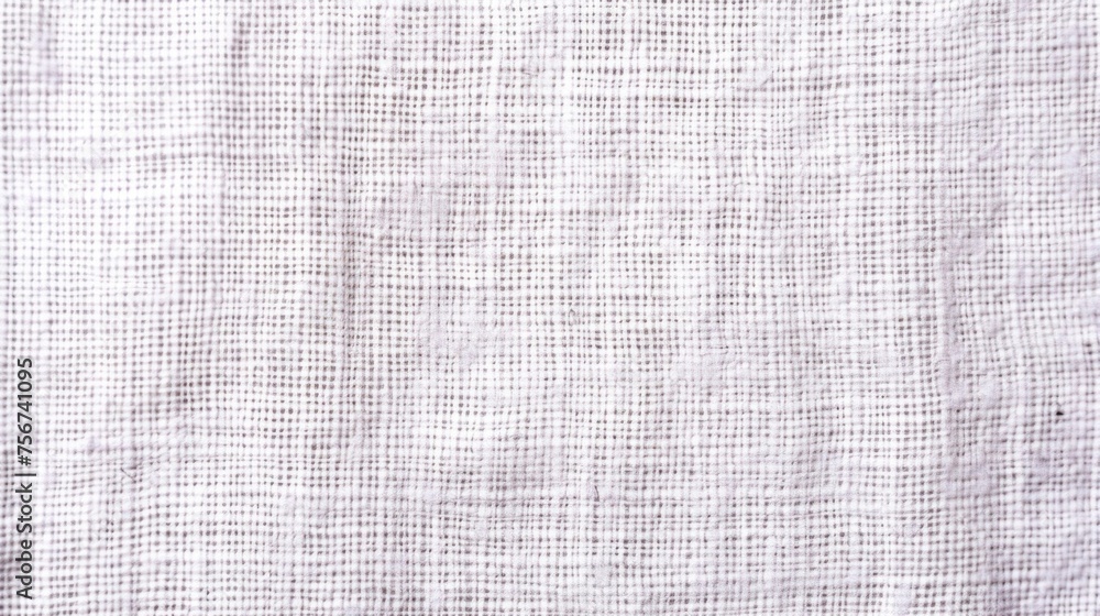 Poster a close-up view of a white cloth with a black stripe. suitable for textile or fashion design project