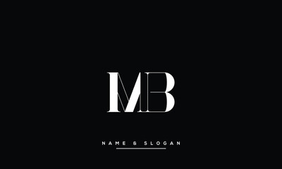 Fototapeta na wymiar MB, BM, M, B, Abstract Letters Logo monogram