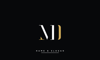 MD, DM, M, D, Abstract Letters Logo monogram