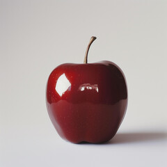red apple, white background сreated with Generative Ai