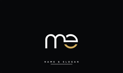 ME, EM, M, E, Abstract Letters Logo monogram