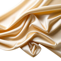 Obraz premium Wavy silk flying isolated on a transparent background