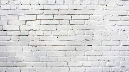 Minimalist White Brick Wall Generative AI