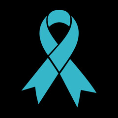 graphic symbol  blue ribbon
