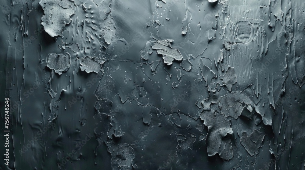Poster a close-up shot of paint peeling off a weathered wall. suitable for background or texture use
