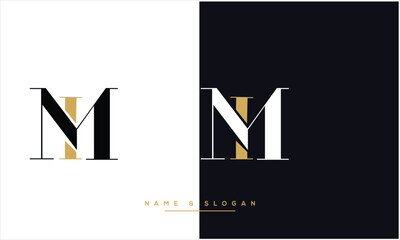 MI, IM, M, I, Abstract Letters Logo monogram