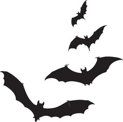 flock of some bats silhouette