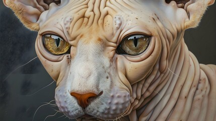 sphynx cat close up portrait 