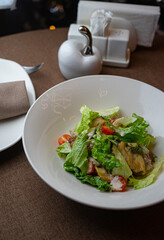 Indulge in a diverse menu with beef tongue, ravioli, dumplings, and salads at our cozy cafe. Pair your meal with tea, wine, cocktails, and delightful desserts.



