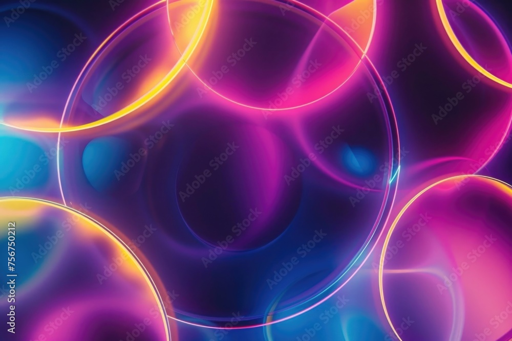 Aufkleber A close-up view of a bunch of circles. Ideal for abstract backgrounds