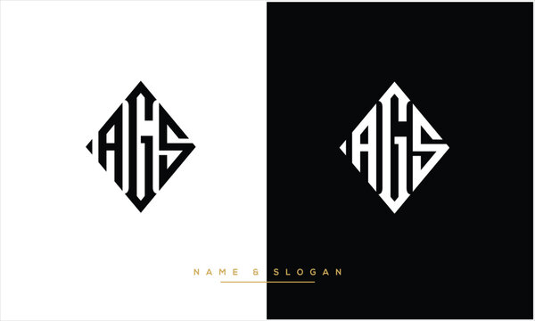 A G S Abstract Letters Logo Monogram