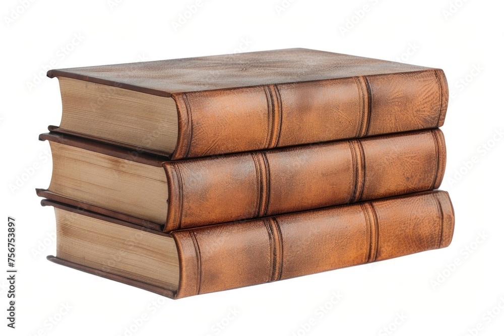 Poster three books stacked on top of each other. suitable for educational and academic themes