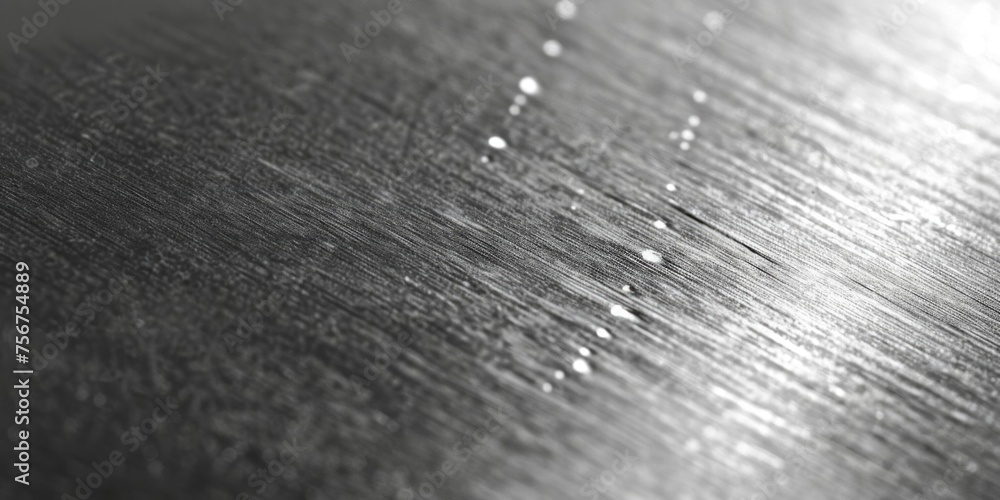 Poster Close-up photo of water droplets on a table surface. Suitable for various design projects