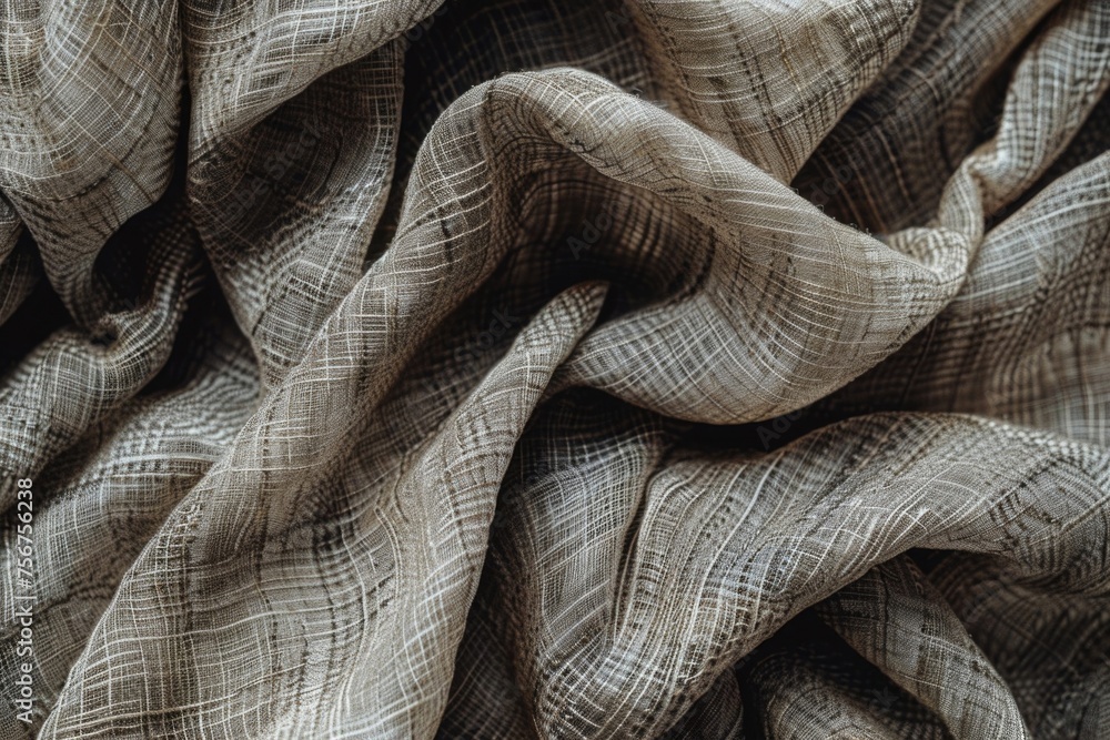 Poster Close-up shot of a cloth with a intricate pattern. Perfect for textile backgrounds