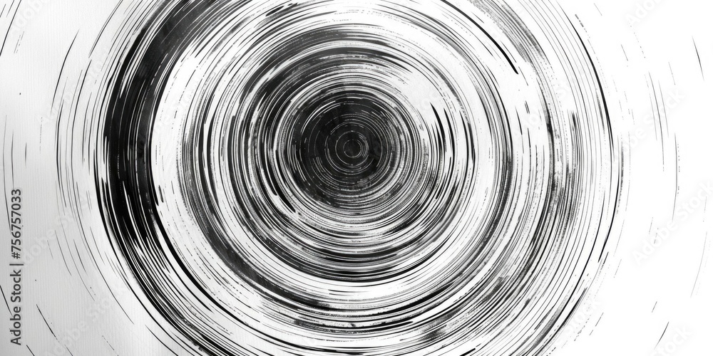 Poster A black and white photo of a circular object. Suitable for various design projects