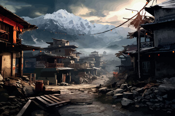 mid autumn festival style background abstract painting