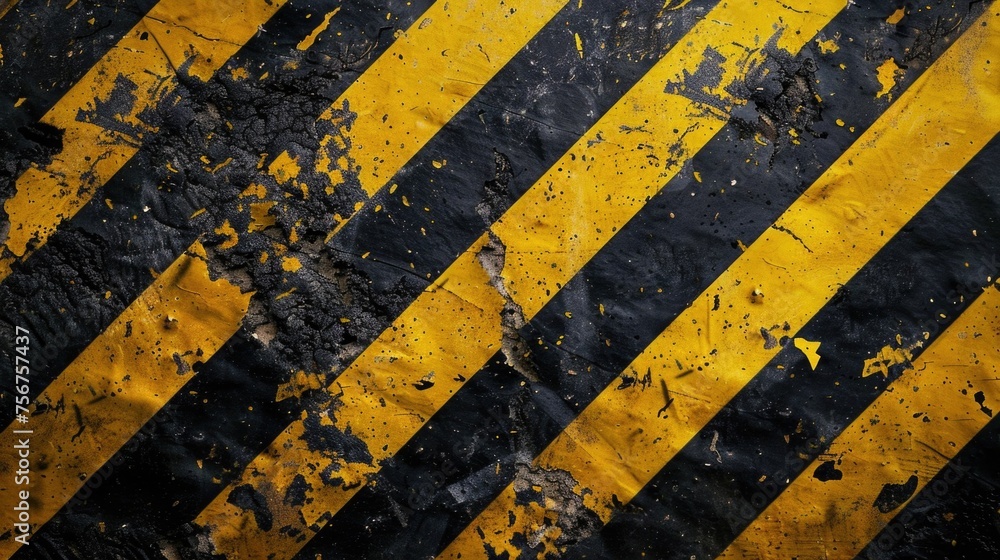 Poster a close up of a yellow and black hazard sign. suitable for safety and warning concepts