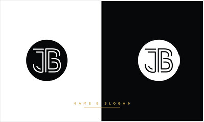 JB, BJ, J, B, Abstract Letters Logo monogram