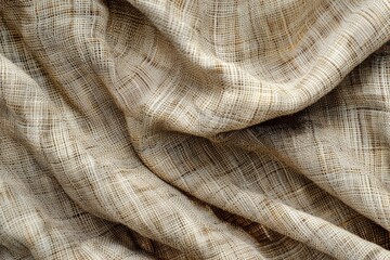 Detailed close up view of a tan fabric. Perfect for background or texture use