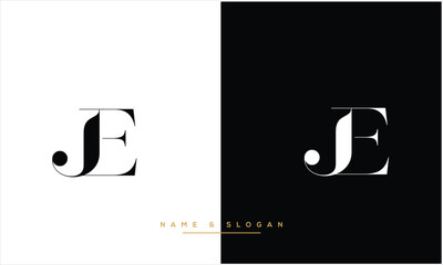 JE, EJJ, J, E, Abstract Letters Logo Monogram