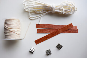 wooden wick for making handmade candles from natural soy wax