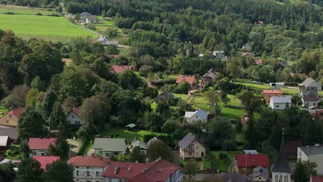 Beautiful Landscape Bircza Aerial View Poland