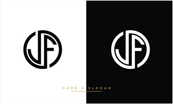 JF, FJ, J, F, Abstract Letters Logo monogram