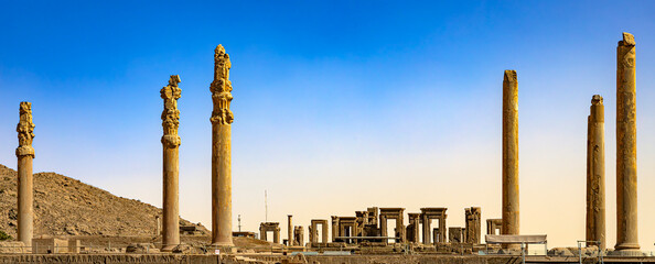 Iran. Persepolis, an ancient capital of the Achaemenid Empire (UNESCO World Heritage site). Remains...