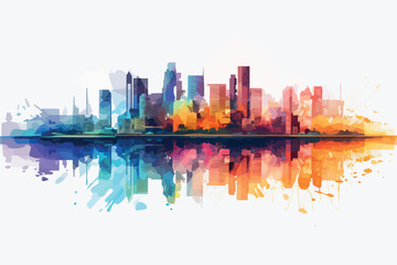 Building fresh green landscape background