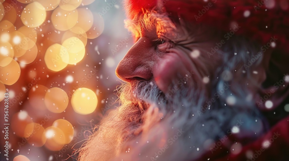 Aufkleber close up image of a person with a beard. perfect for use in grooming or lifestyle content