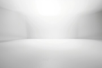 Simple empty room with white walls and floor. Suitable for interior design concepts