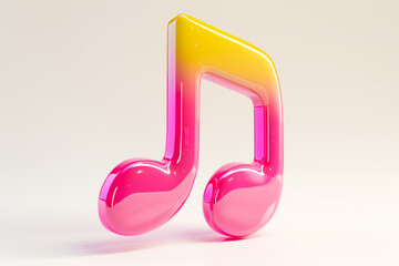 Glossy music note design