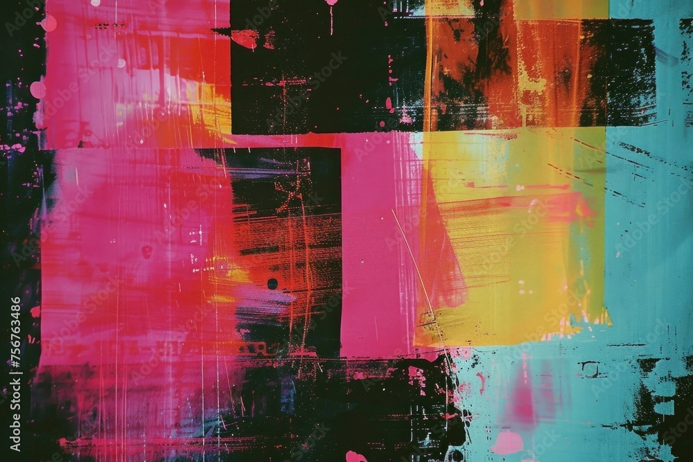 Poster vibrant abstract art piece, suitable for various design projects