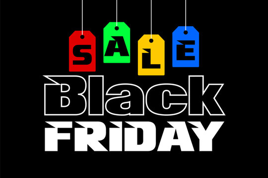 Black Friday Sale banner design for advertising, banners, leaflets and flyers vector illustration isolated
