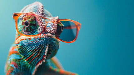 A cool relaxing chameleon