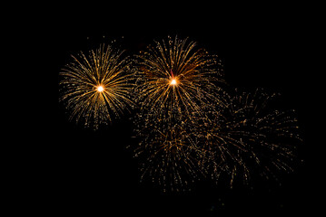 Obraz premium Montreal, Canada - June 29 2019: The firework show in La Ronde Montrealv