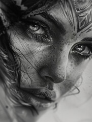 Obraz premium The tattoo design trend reflects the spirit of freedom, rebellion and uniqueness. 
