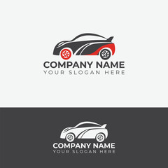 Auto style car logo design with concept sports vehicle icon silhouette