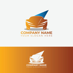 Gradient Auto style car logo design with concept sports vehicle icon logo design template