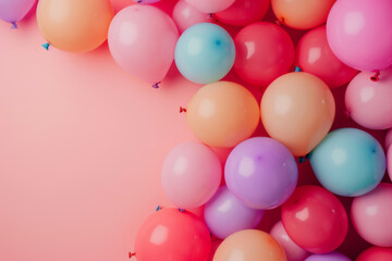 Fototapeta na wymiar Cheerful Party Decor: Color Burst Balloons