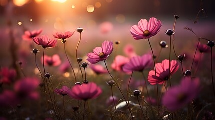 beautiful wild flowers as a background for the entire image