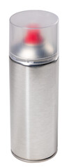 Metal spray bottle on isolated background.