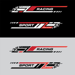 Sport racing stripes car stickers. modification body speed and drift vinyl decal isolated set templates