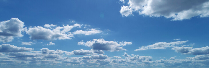 Naklejka na ściany i meble Blue sky and white clouds background, Cloud in the blue sky